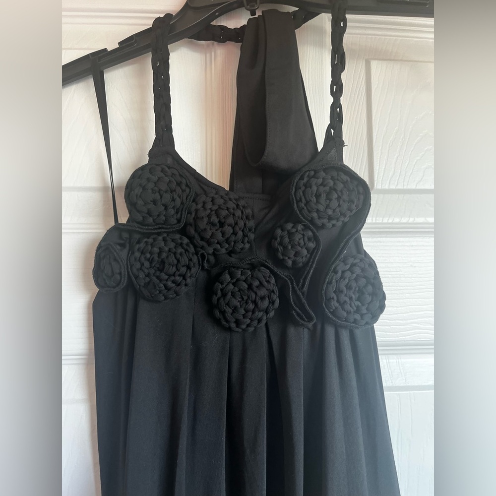 Black Woven Detail Dress